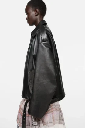 Chaqueta motera de piel