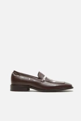Mocasines de piel estampados